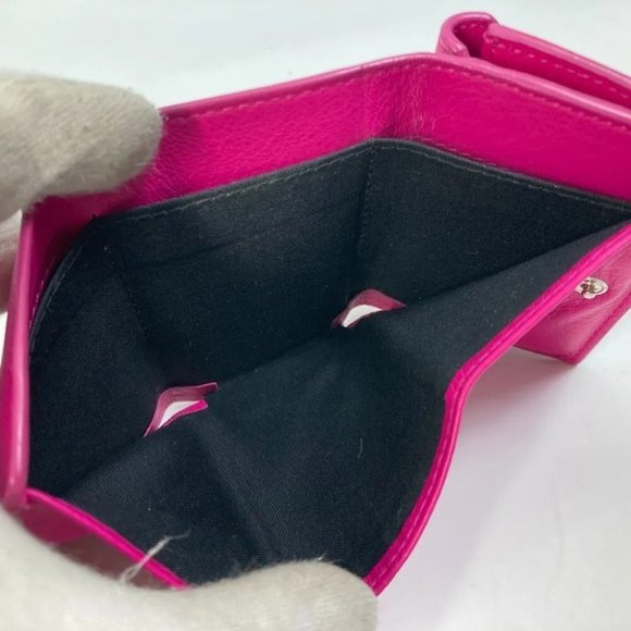 BALENCIAGA logo Paper mini Compact wallet Trifold - Picture 6 of 15